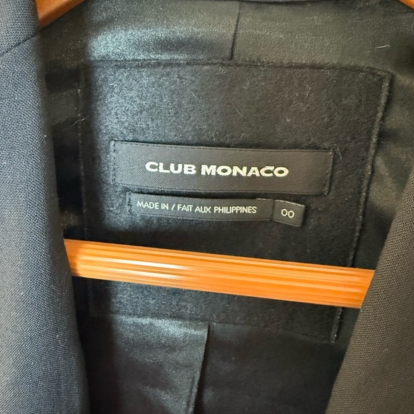 Club Monaco Women’s Black Wool Blazer size 00 - Picture 3 of 7